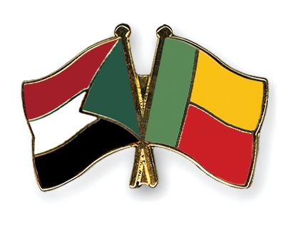 Fahnen Pins Sudan Benin