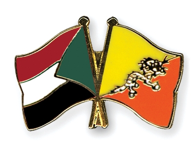 Fahnen Pins Sudan Bhutan