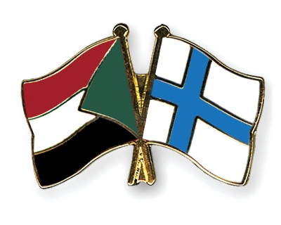 Fahnen Pins Sudan Finnland