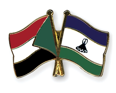 Fahnen Pins Sudan Lesotho