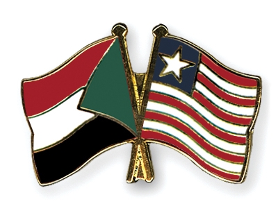 Fahnen Pins Sudan Liberia