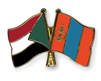 Fahnen Pins Sudan Mongolei