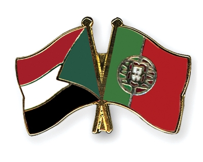 Fahnen Pins Sudan Portugal