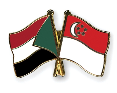 Fahnen Pins Sudan Singapur