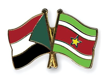 Fahnen Pins Sudan Surinam