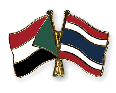 Fahnen Pins Sudan Thailand