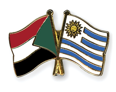 Fahnen Pins Sudan Uruguay