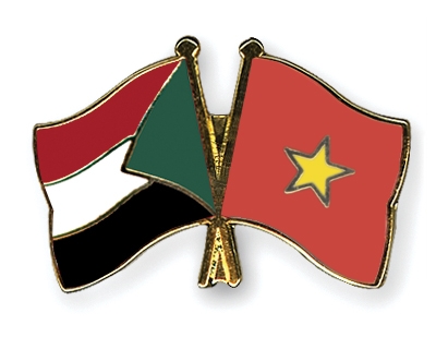 Fahnen Pins Sudan Vietnam