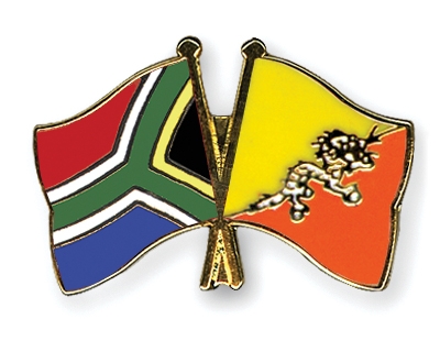 Fahnen Pins Sdafrika Bhutan