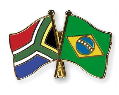 Fahnen Pins Sdafrika Brasilien