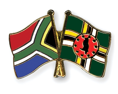Fahnen Pins Sdafrika Dominica
