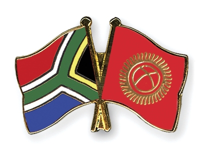 Fahnen Pins Sdafrika Kirgisistan