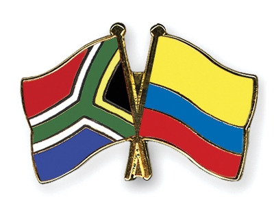 Fahnen Pins Sdafrika Kolumbien
