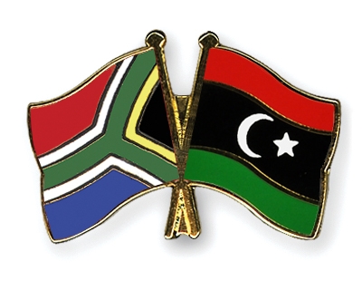 Fahnen Pins Sdafrika Libyen
