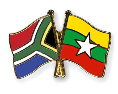 Fahnen Pins Sdafrika Myanmar