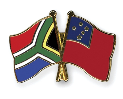 Fahnen Pins Sdafrika Samoa