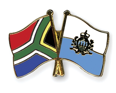 Fahnen Pins Sdafrika San-Marino