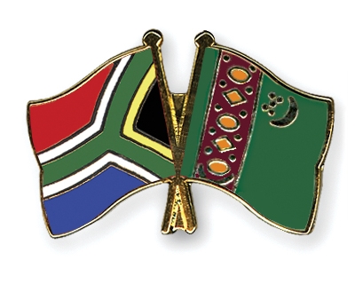 Fahnen Pins Sdafrika Turkmenistan