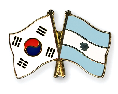 Fahnen Pins Sdkorea Argentinien