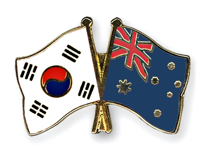 Fahnen Pins Sdkorea Australien