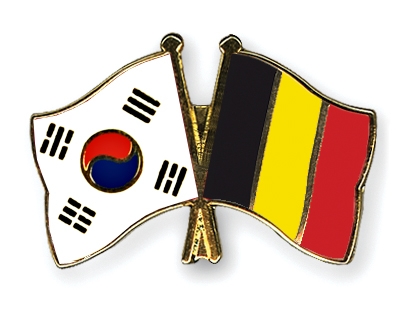 Fahnen Pins Sdkorea Belgien