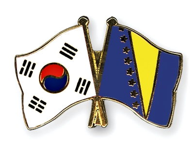 Fahnen Pins Sdkorea Bosnien-und-Herzegowina