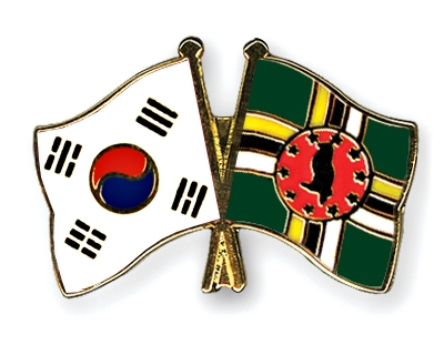 Fahnen Pins Sdkorea Dominica