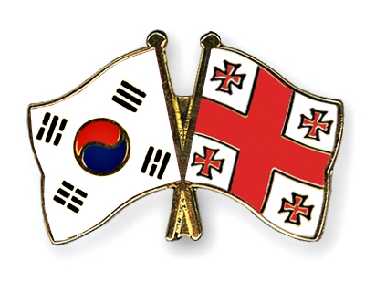 Fahnen Pins Sdkorea Georgien