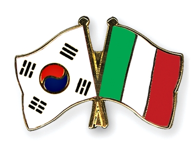 Fahnen Pins Sdkorea Italien