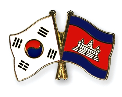 Fahnen Pins Sdkorea Kambodscha