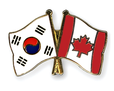 Fahnen Pins Sdkorea Kanada