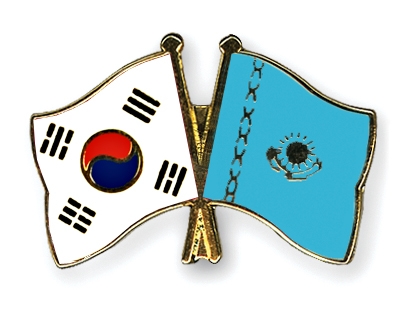 Fahnen Pins Sdkorea Kasachstan