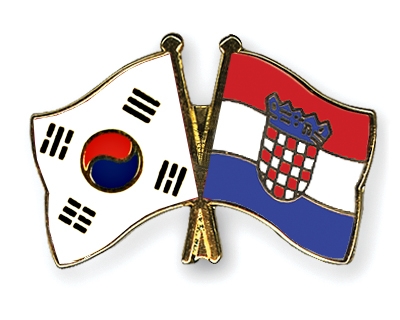 Fahnen Pins Sdkorea Kroatien