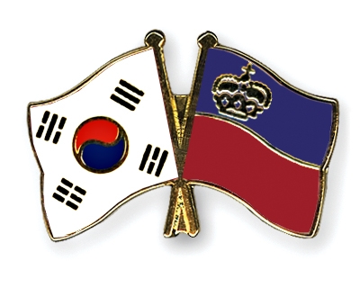 Fahnen Pins Sdkorea Liechtenstein