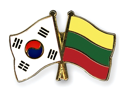 Fahnen Pins Sdkorea Litauen