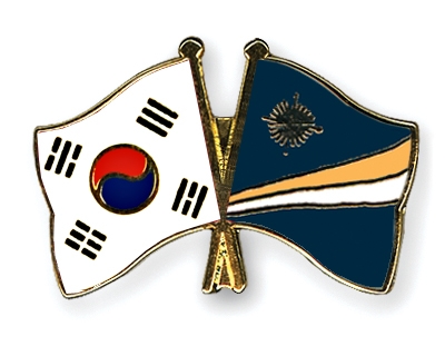 Fahnen Pins Sdkorea Marshallinseln