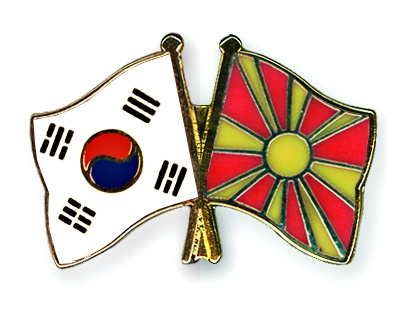 Fahnen Pins Sdkorea Mazedonien