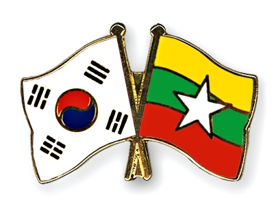 Fahnen Pins Sdkorea Myanmar