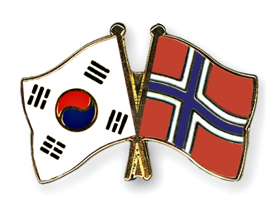 Fahnen Pins Sdkorea Norwegen