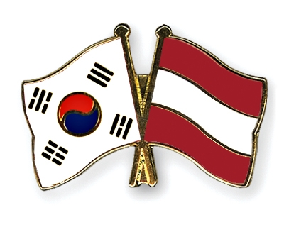 Fahnen Pins Sdkorea sterreich