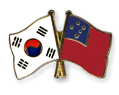 Fahnen Pins Sdkorea Samoa