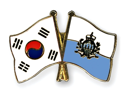 Fahnen Pins Sdkorea San-Marino