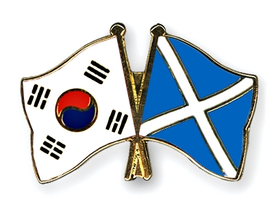 Fahnen Pins Sdkorea Schottland