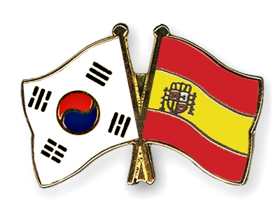 Fahnen Pins Sdkorea Spanien