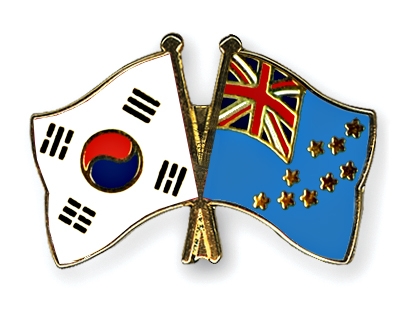 Fahnen Pins Sdkorea Tuvalu