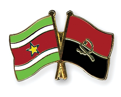 Fahnen Pins Surinam Angola