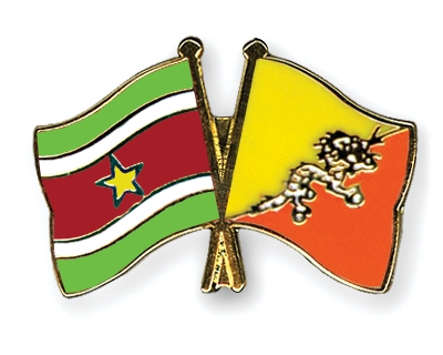 Fahnen Pins Surinam Bhutan