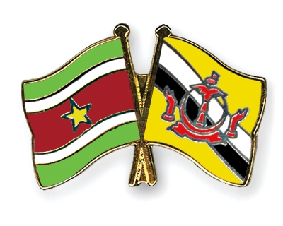 Fahnen Pins Surinam Brunei-Darussalam