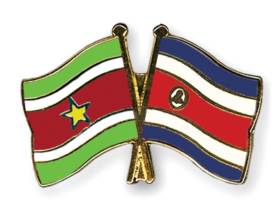 Fahnen Pins Surinam Costa-Rica