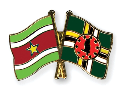 Fahnen Pins Surinam Dominica